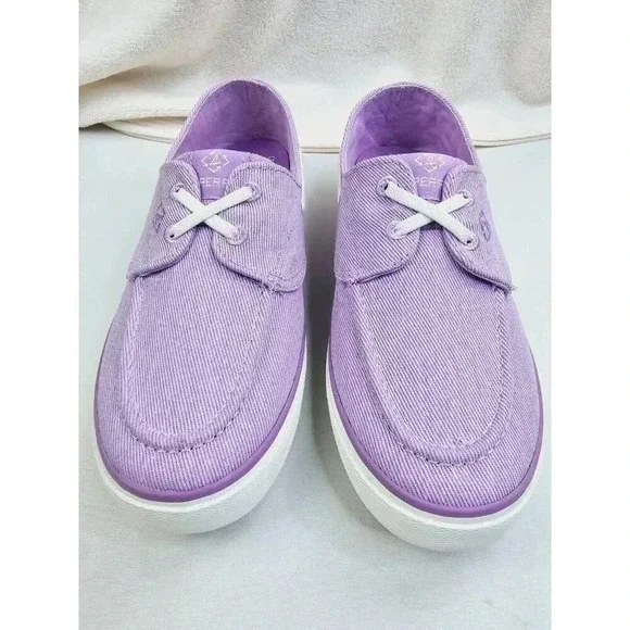 Sperry Top Sider Size 9W Women's Lavender Low Lace Fashion Boat Shoes STS55881 - Picture 3 of 13